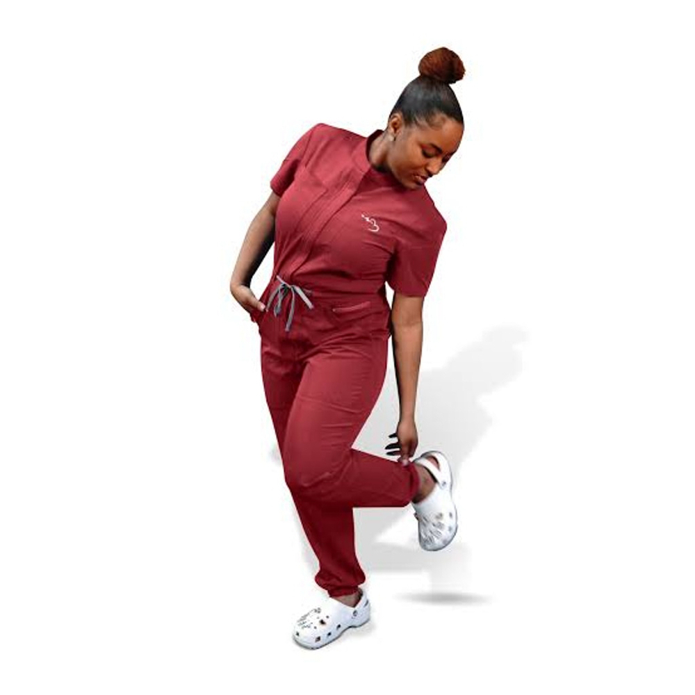 House of scrubs pink medium romper